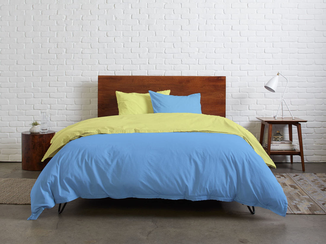 Tigers Trade Lines Cover Quilt Cover Cotton 3 Pcs From Mix (Turquoise-Yellow, For Single Rooms 180 * 240cm)