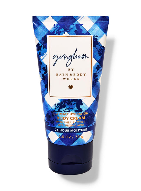 Bath and Body Works Gingham Travel Size Ultimate Hydration Body Cream |70 g / 2.5 oz |Travel Size Ultimate Hydration Body Cream|Fresh Fragrance|Unisex