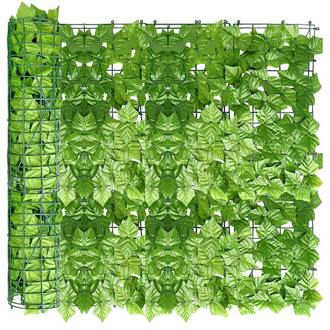 URbazaar 1x3 Meter Privacy Garden Fence Wall Artificial Plants Hedge Screening Roll Faux Ivy Leaf Vine Decoration For Backyard Outdoor UV Sunlight Protection In Garden Home Balcony Decor.