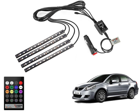WolkomHome - LED RGB Car Interior Decorative Atmosphere Strip Music reactive Sounds Active Disco Equalizer Best Light for Maruti Sx4 New