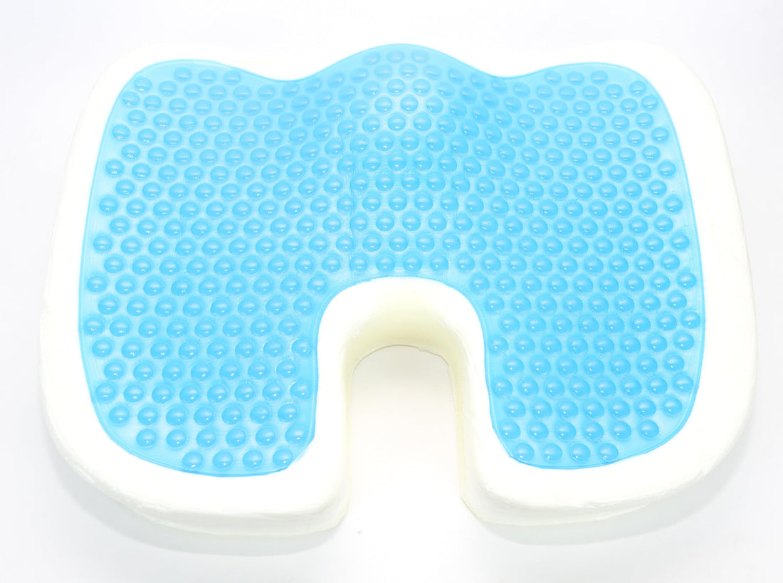 Generic Memory Foam Seat Cushion, Gel Infused Soft Velour Cover Non-Slip Bottom, Orthopedic Relief Tailbone Coccyx Sciatica Back Pain For Office Chair WFH Car Seat Wheelchair Airplane - Grey