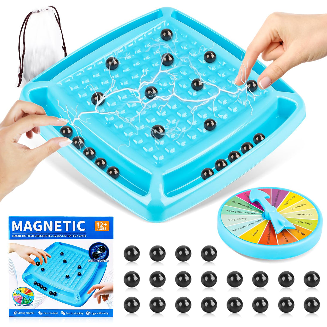 Magnetic Chess Board, Magnetic Chess Game, Travel Chess Magnetic, Puzzle Checkers Game, Portable Chessboard Party for Family Reunions