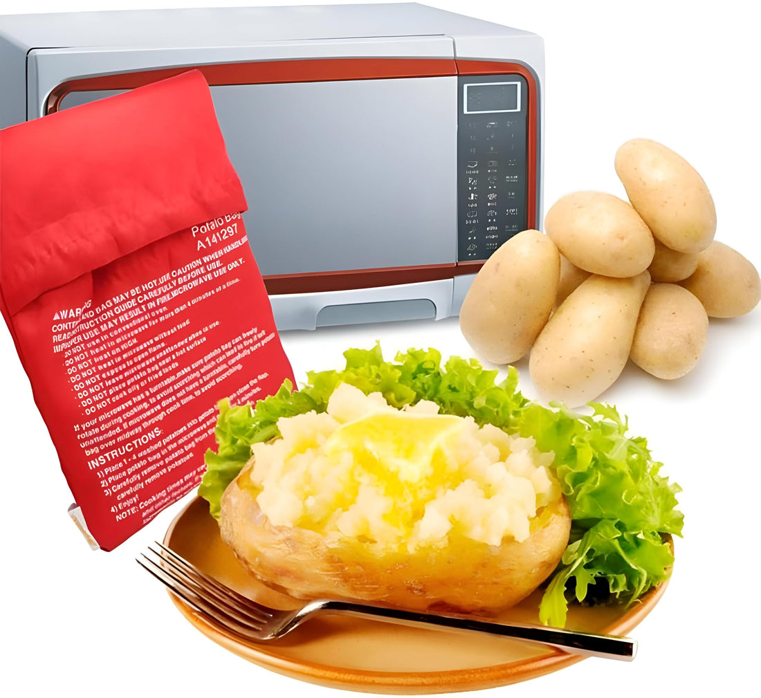 Reusable and Washable Microwave Potato Cooking Bag - Practical Red Potato Bags for Perfectly Cooked Potatoes (1)