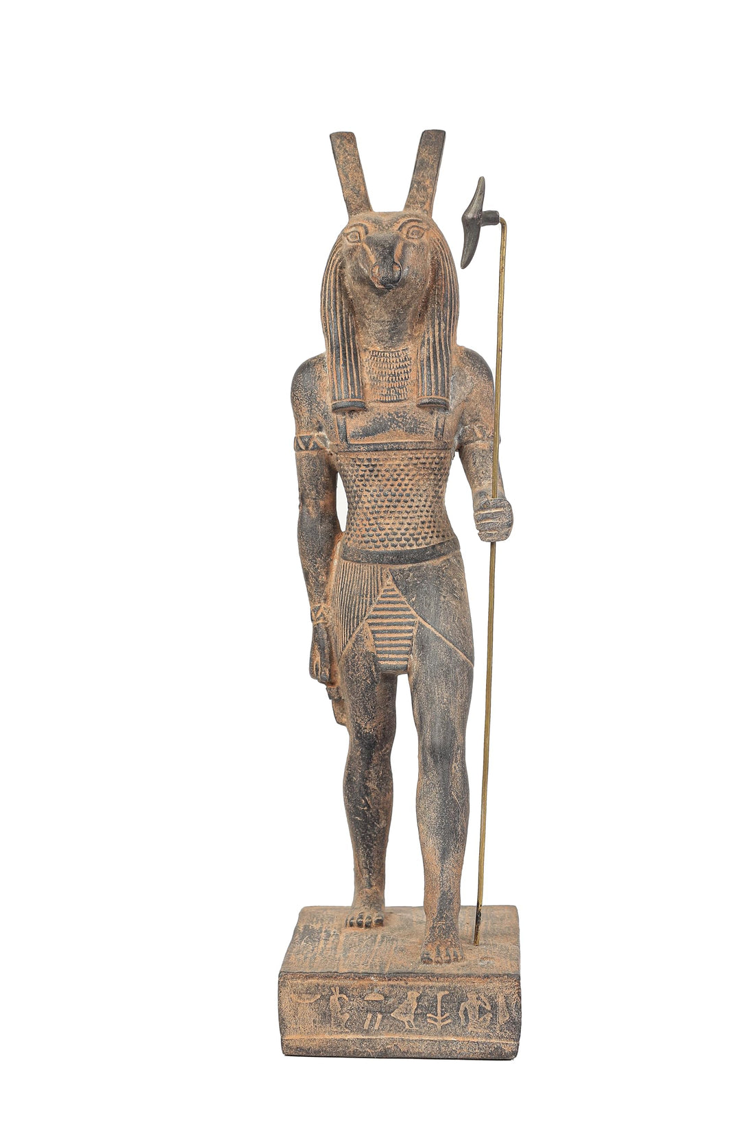 Egyptian statue of God Set (Seth) and Suetekh was the God of chaos,violence,deserts and storms he is the murderer of his brother Osiris Large statue Unique black made in Egypt