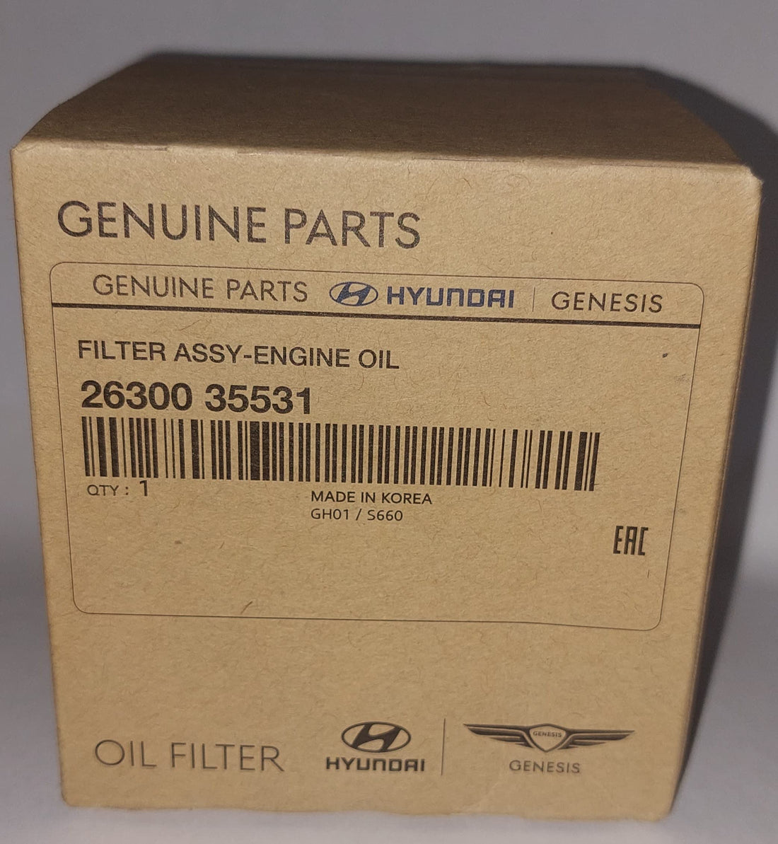 Hyundai - Tucson Oil Filter Genuine 26300-35531