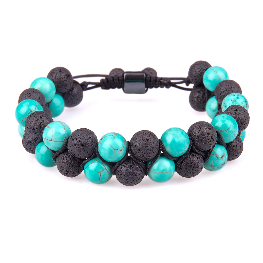 Mens Women Natural Lava Stones Tiger Eye Beads Adjustable Essential Oil Diffuser Bracelet, Stone,Elastic thread string, stone,