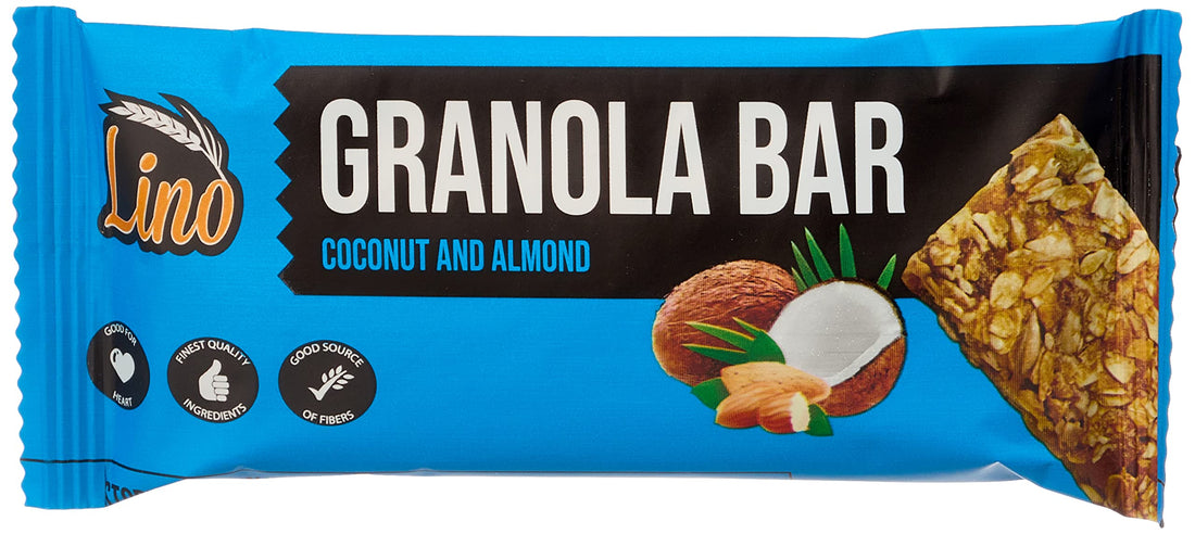 Lino cocount and almond granola bar - set of 12 pieces, 40g