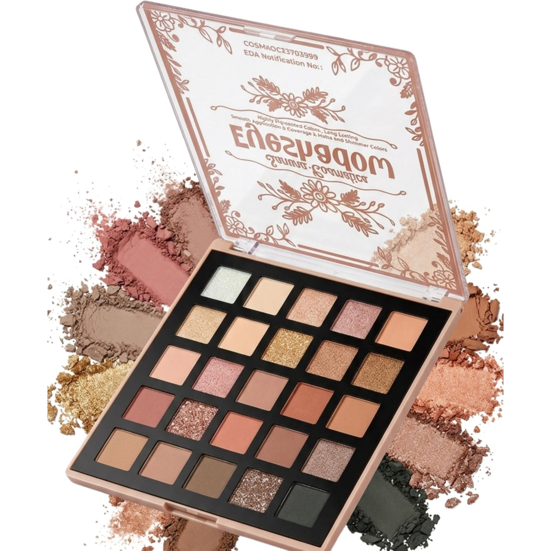25 Eyes Eyeshadow Palette – Highly Pigmented Matte & Shimmer Shades with Mirror - Makeup Gift