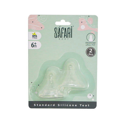 SAFARI feeding bottle teat standard +6 2 Piece fast flow