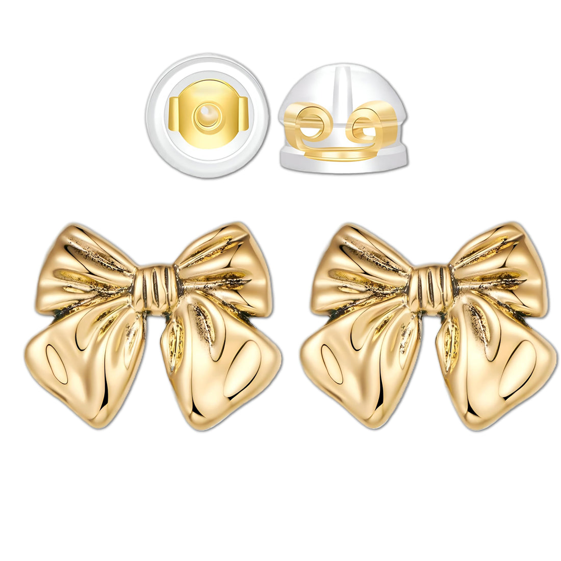 Gold-Tone Earrings - Modern Shaped Studs Featuring Lightweight Metal and Statement Design for Everyday Elegance and Effortless Style