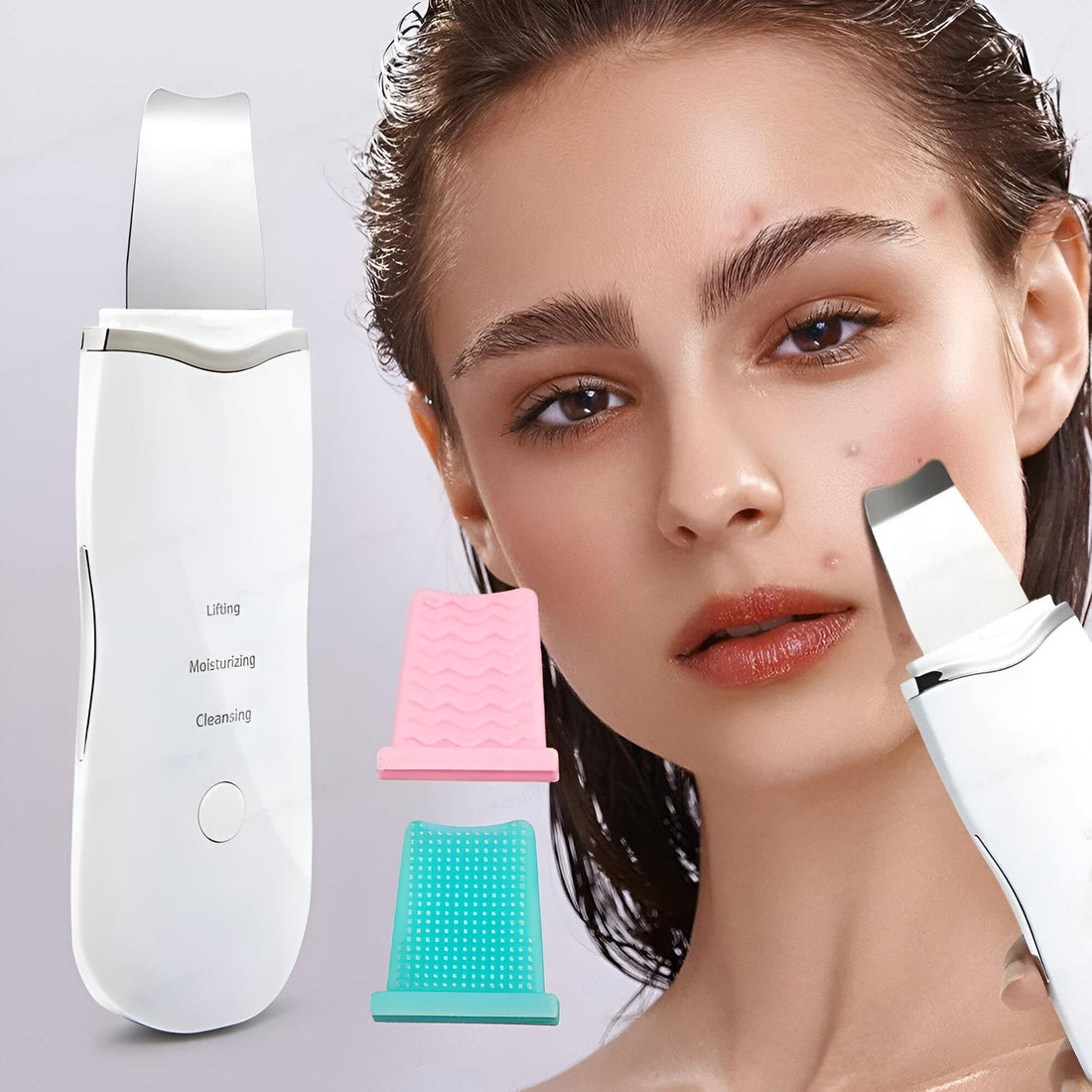 Skin Care Gadget - Ultrasonic Facial Cleaner for Exfoliation, Blackhead Removal, and Deep Cleansing for Flawless Skin Health