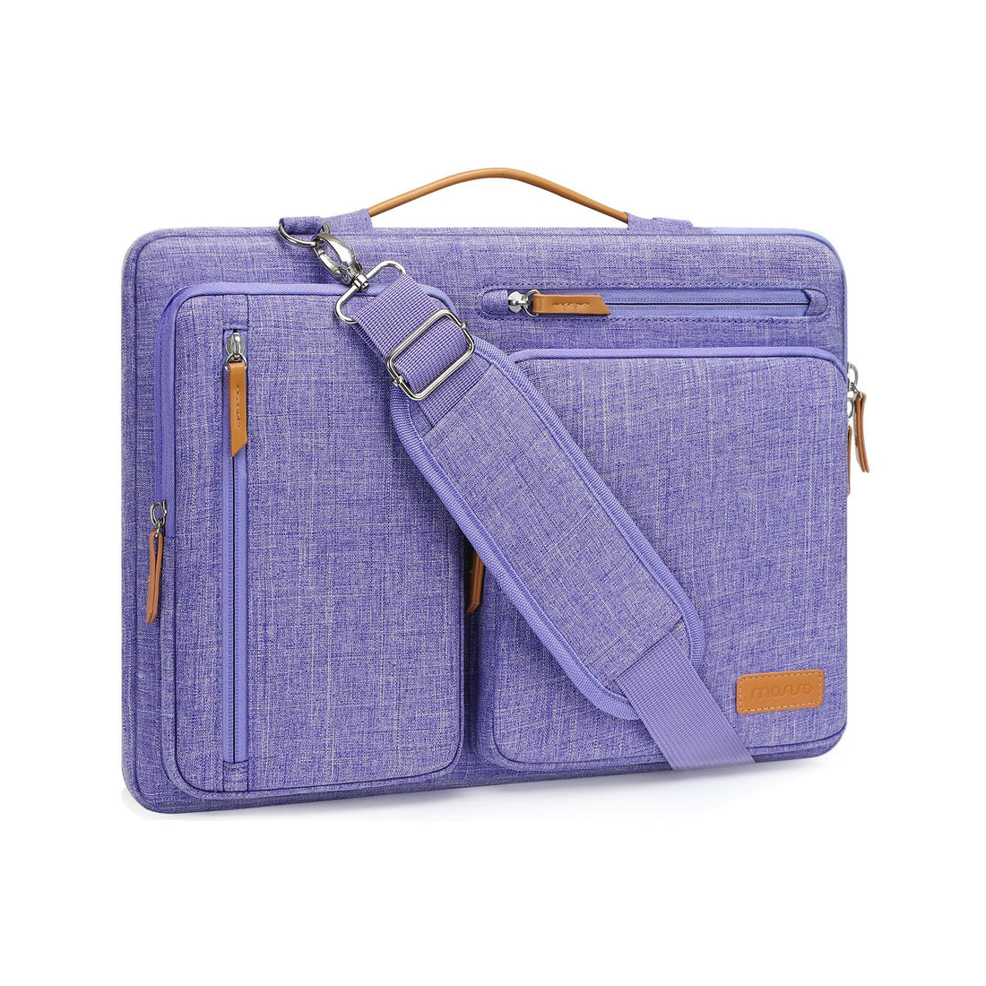 MOSISO 360 Protective Laptop Bag, Computer Shoulder Bag, Side Open Messenger Case &4 Zipper Pockets&Handle