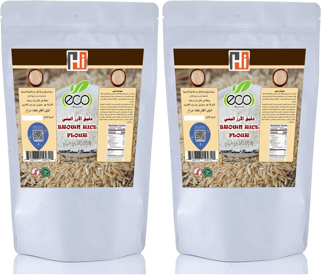 Eco Healthy - Brown Rice Flour - 1 kg (Pack of 2)