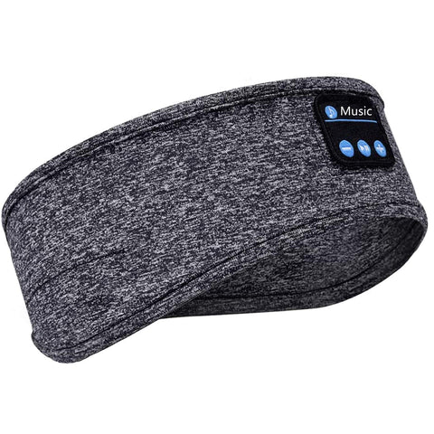 Bluetooth Music Headband Bluetooth Music Call Sports Headband Running Yoga Music Headband Sleep Eye Mask（Grey）