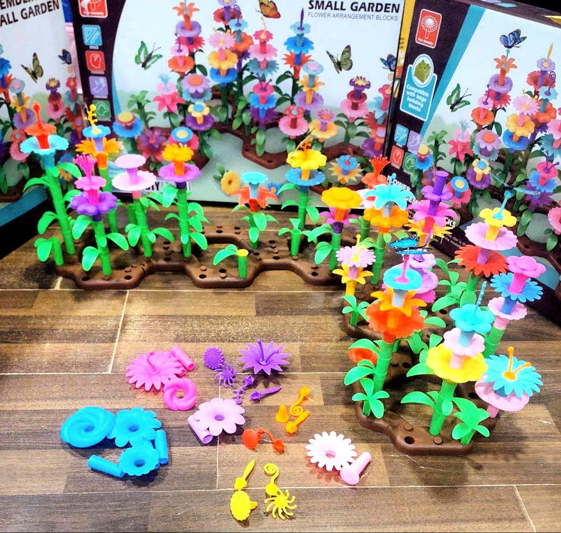 Amazing Building Blocks Rose Garden Cubes Create a beautiful flower garden A new, beautiful, and different cube idea It has a wavy, dark brown base that can be assembled The first step is to secure i