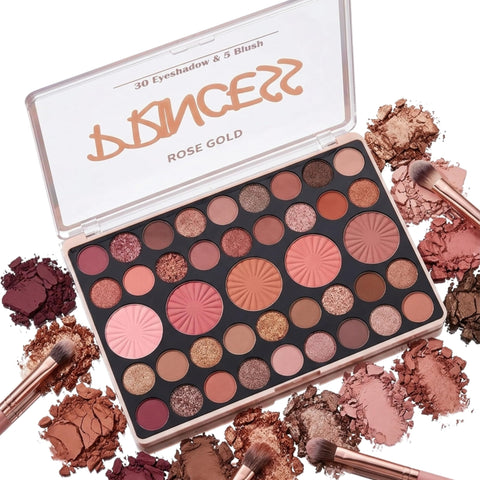 41 Color Eyeshadow Palette with Blush Nude Eyeshadow Palette,Soft Glam Neutral Shades with Mauve Tones, Highly Pigmented Long Lasting