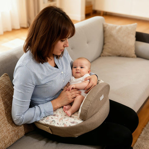 Mermaid Themed Breastfeeding Pillow with Waist Strap for Baby, Multicolor