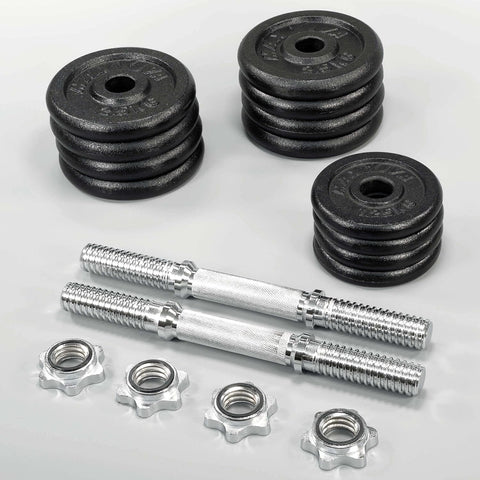 CITY STAR Dumbbell Set 20kg Fitness Dumbbell Set with Connecting Bar Exercise will meet the needs of upper and lower body exercises,