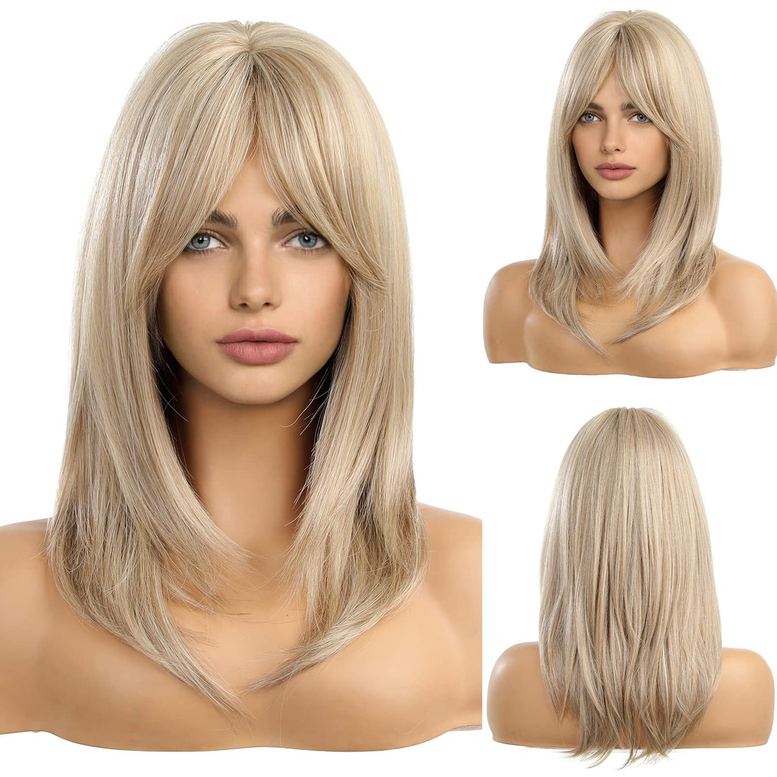 ECIF Layered Wigs For Women Synthetic Wig