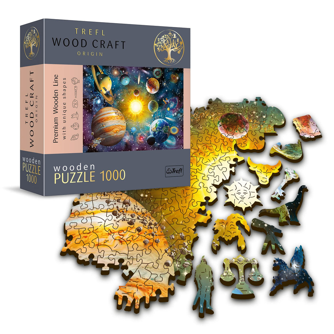 Puzzles - "1000 Wooden Puzzles" - Journey Through the Solar System_FSC Mix 70%