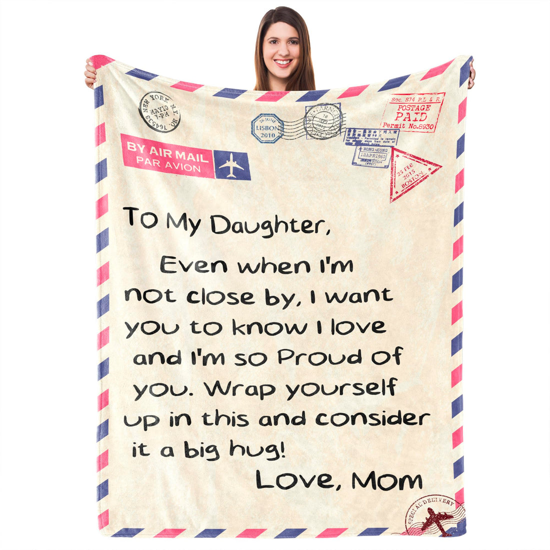 UFOORO Mothers Day Throw Blanket Gifts for Daughter, to My Daughter Blanket from Mom, Daughter Gifts from Mom on Birthday Mothers Day Valentines Day Christmas Throw Blanket Gift 55"X70"