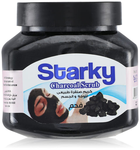 Starky natural scrub cream with charcoal for face and body - 300 ml