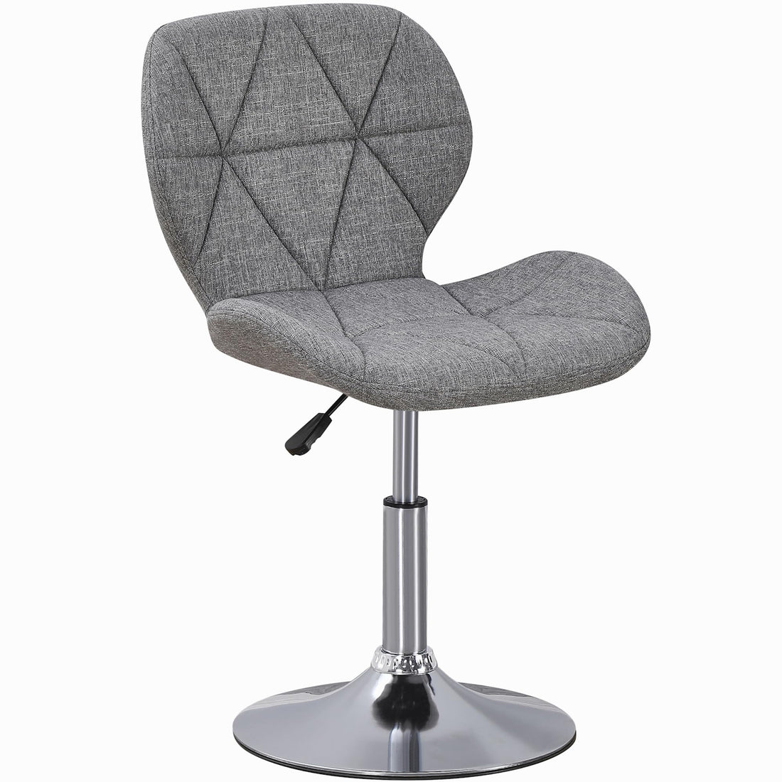 Charles Jacobs Static Swivel Geometric Design Chair with Adjustable Height - Grey Fabric