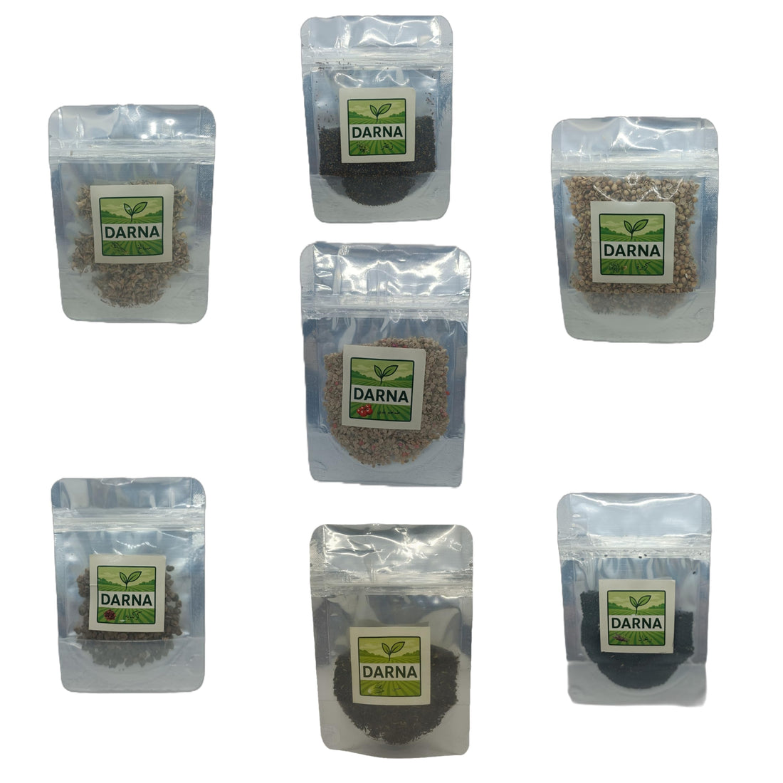 DARNA Assorted Plant Seeds Set, Tomato, Lettuce, Hibiscus, Thyme, Basil, Coriander