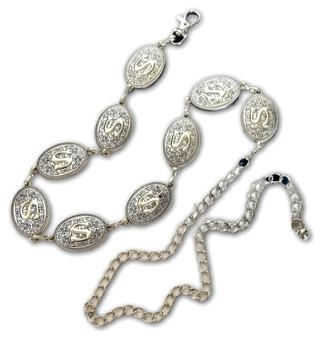 Belt Chain-A modern belt with a luxurious Concho design Made for modern women who seek excellence and elegance, it easily matches any dress