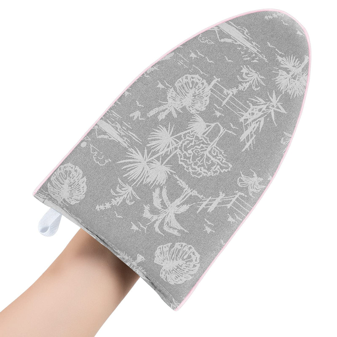 Garment Steamer Ironing Gloves Anti Steam Glove Heat Resistant Garment Steamer Mitt, Garment Steam Accessories for Clothes，White Flower