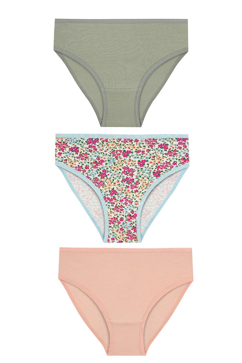 Womens Women's Bikini cut underwear Bikini Style Underwear (pack of 3)