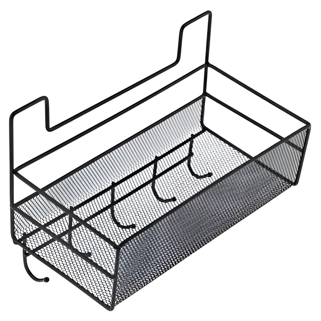 Ingenious Shower Organizer - Large rack with 4 additional hooks, requires no drilling for quick setup! Made of robust rust-resistant material to elegantly organize your items.