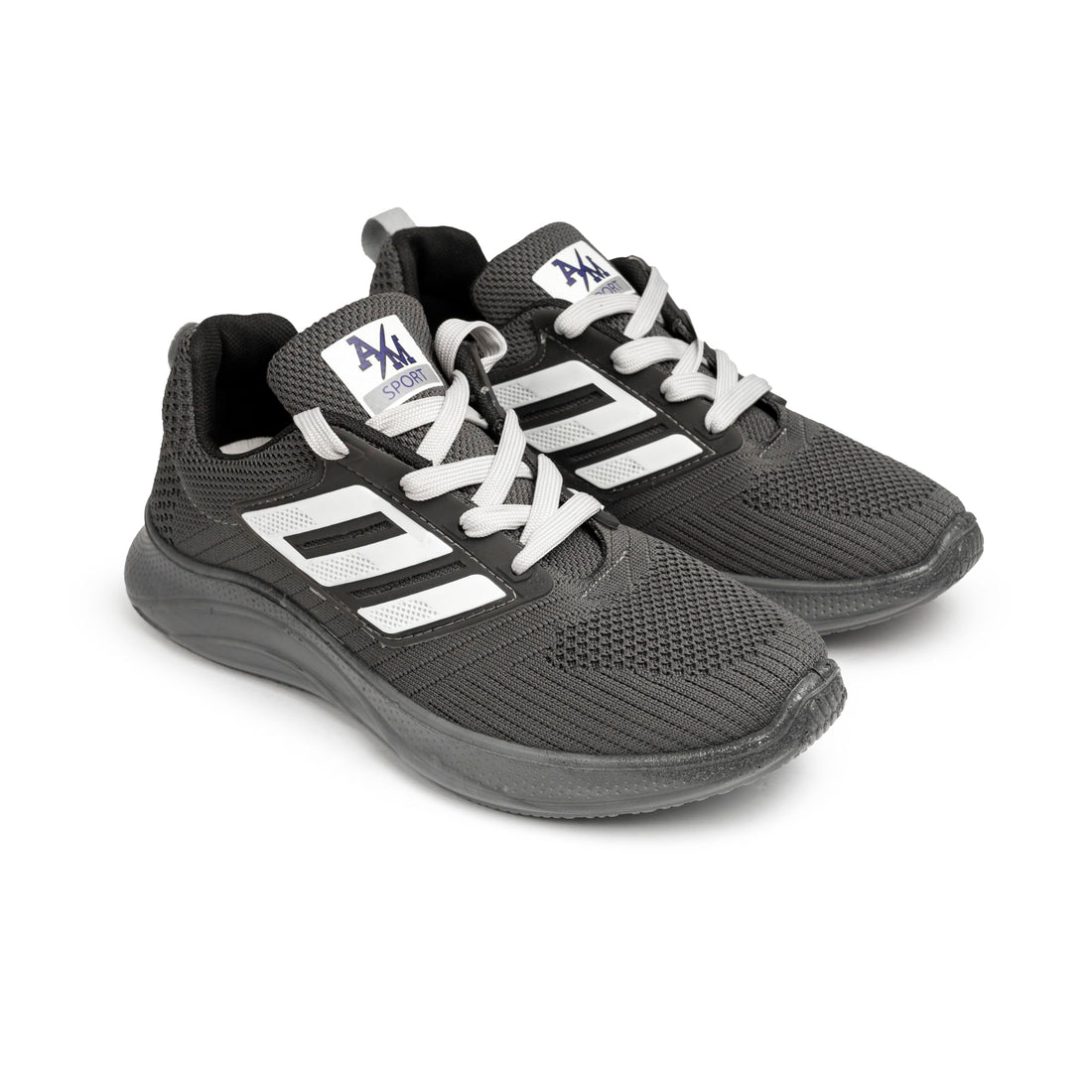 Men's Sport Sneakers with White Stripes - Lightweight Breathable Running & Walking Shoes 2019