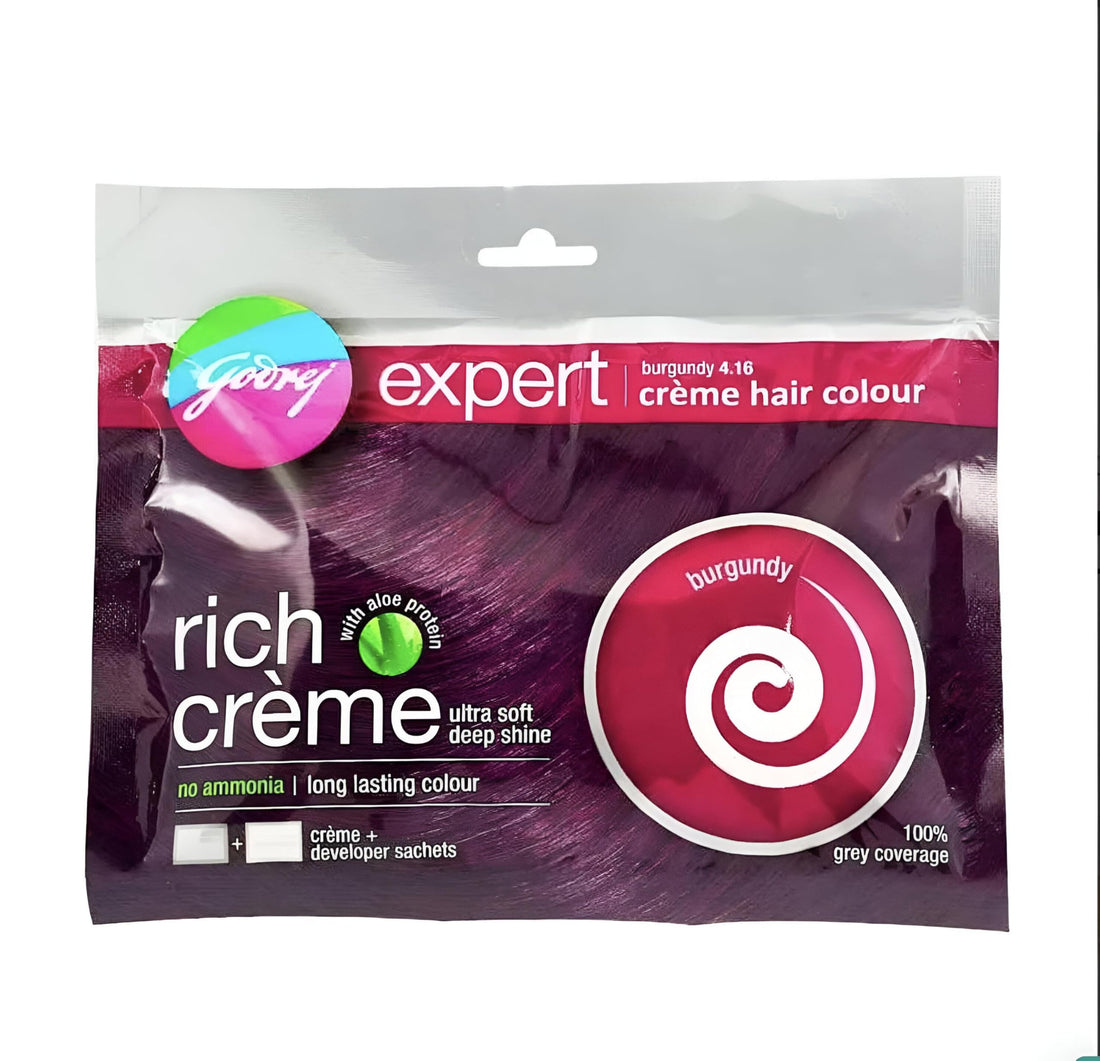 Hair Color Cream - Enjoy a beautiful and lasting color transformation without the use of harsh ammonia, it effectively covers gray hair and gives your hair life and charm.10g bag (Burgundy)