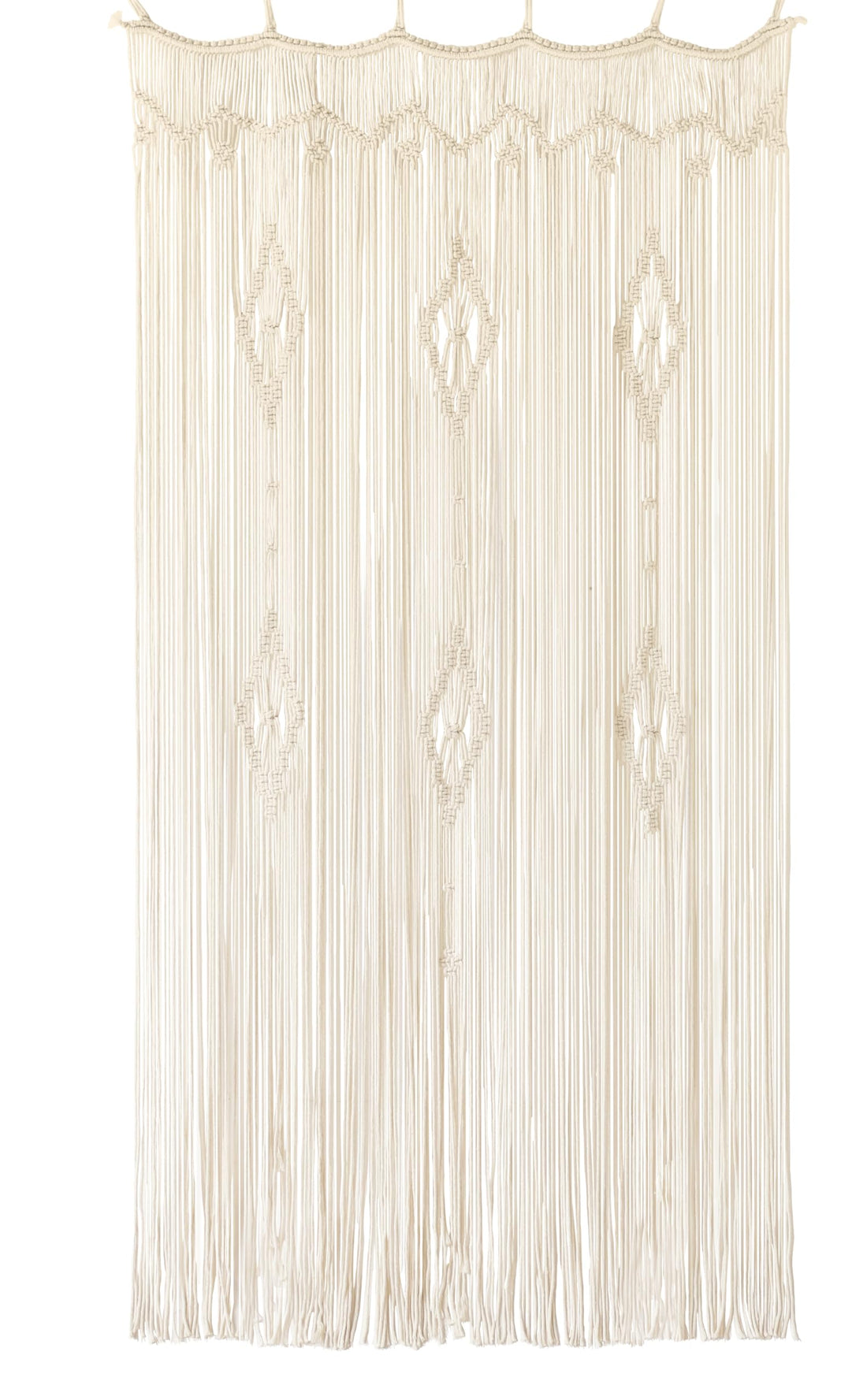 Macrame Curtain Long Cotton Window Panel Boho Curtains for Bedroom Wedding Backdrop Room Divider Doorway Closet Apartment 35''W x 70''L
