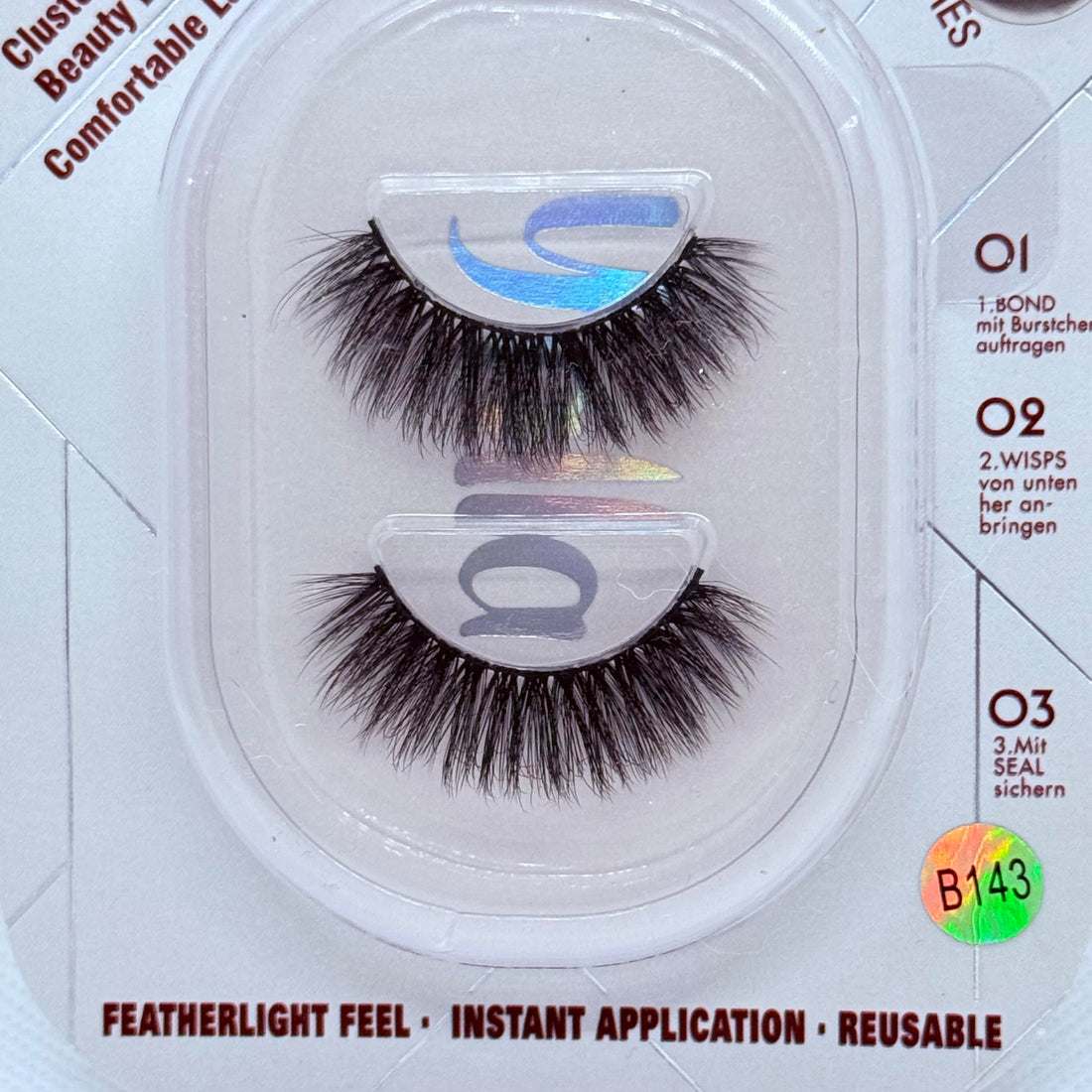 Faux mink lashes - One piece - 12 different shape - Natural and Glam look (B143)
