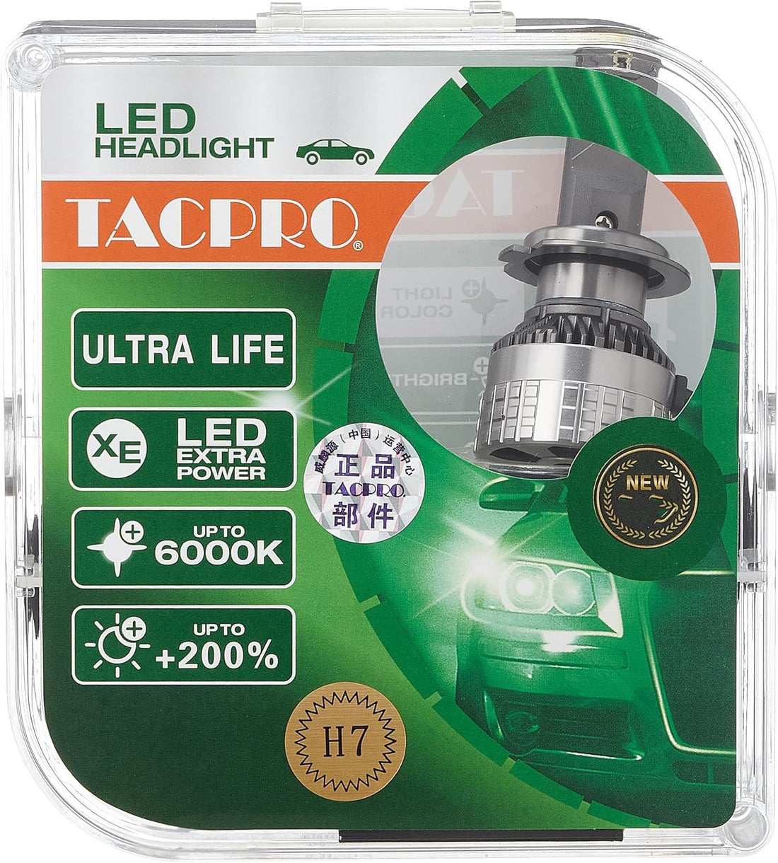 TAC PRO LED Headlight Bulbs Set h7