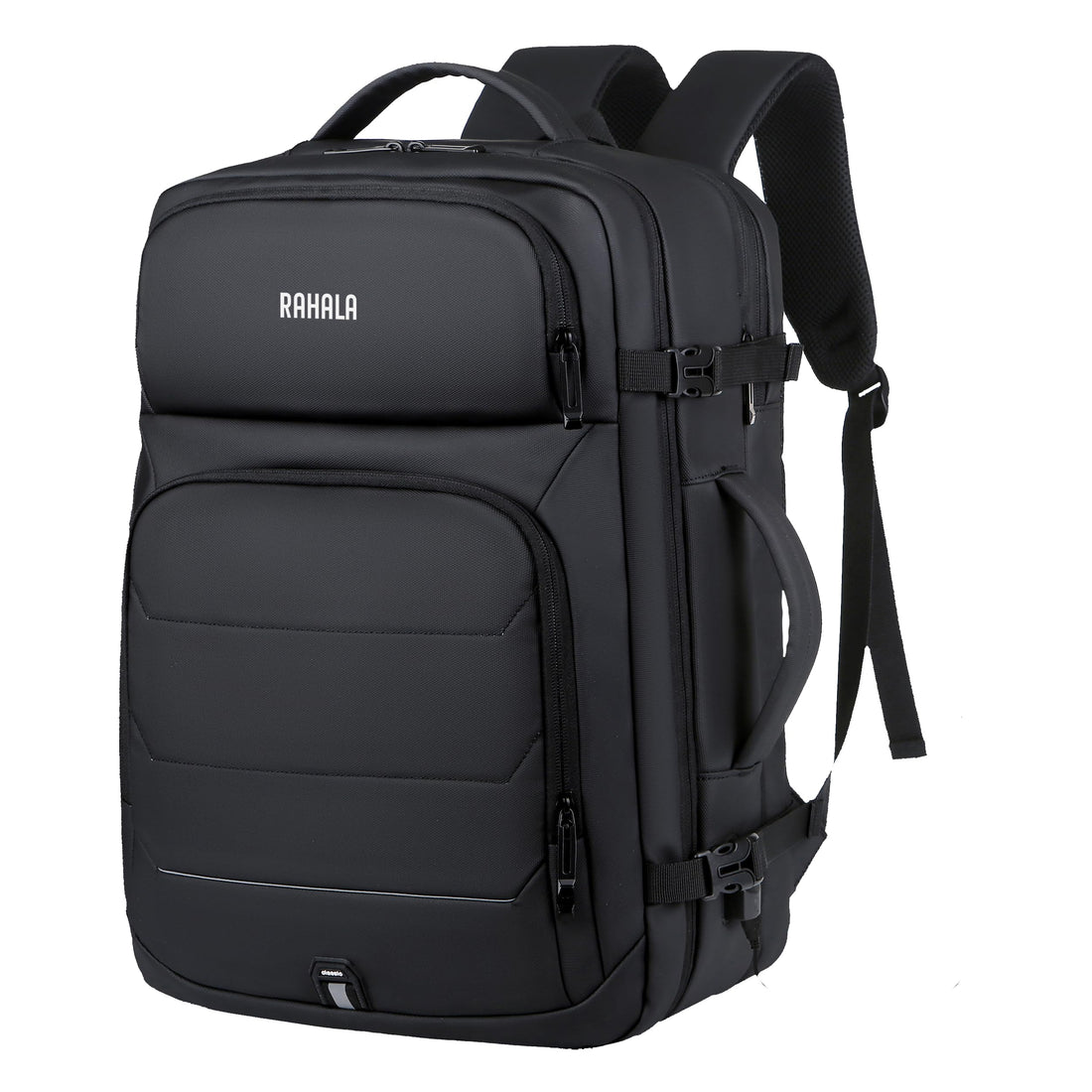 Rahala Expandable Laptop Backpack 27L for Men & Women – Waterproof Multi-Purpose Backpack with USB Port & Anti-Theft Design – Fits 17 Inch Laptop – RAL2201, BlacK