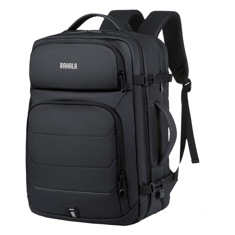 Rahala Expandable Laptop Backpack 27L for Men & Women – Waterproof Multi-Purpose Backpack with USB Port & Anti-Theft Design – Fits 17 Inch Laptop – RAL2201, BlacK