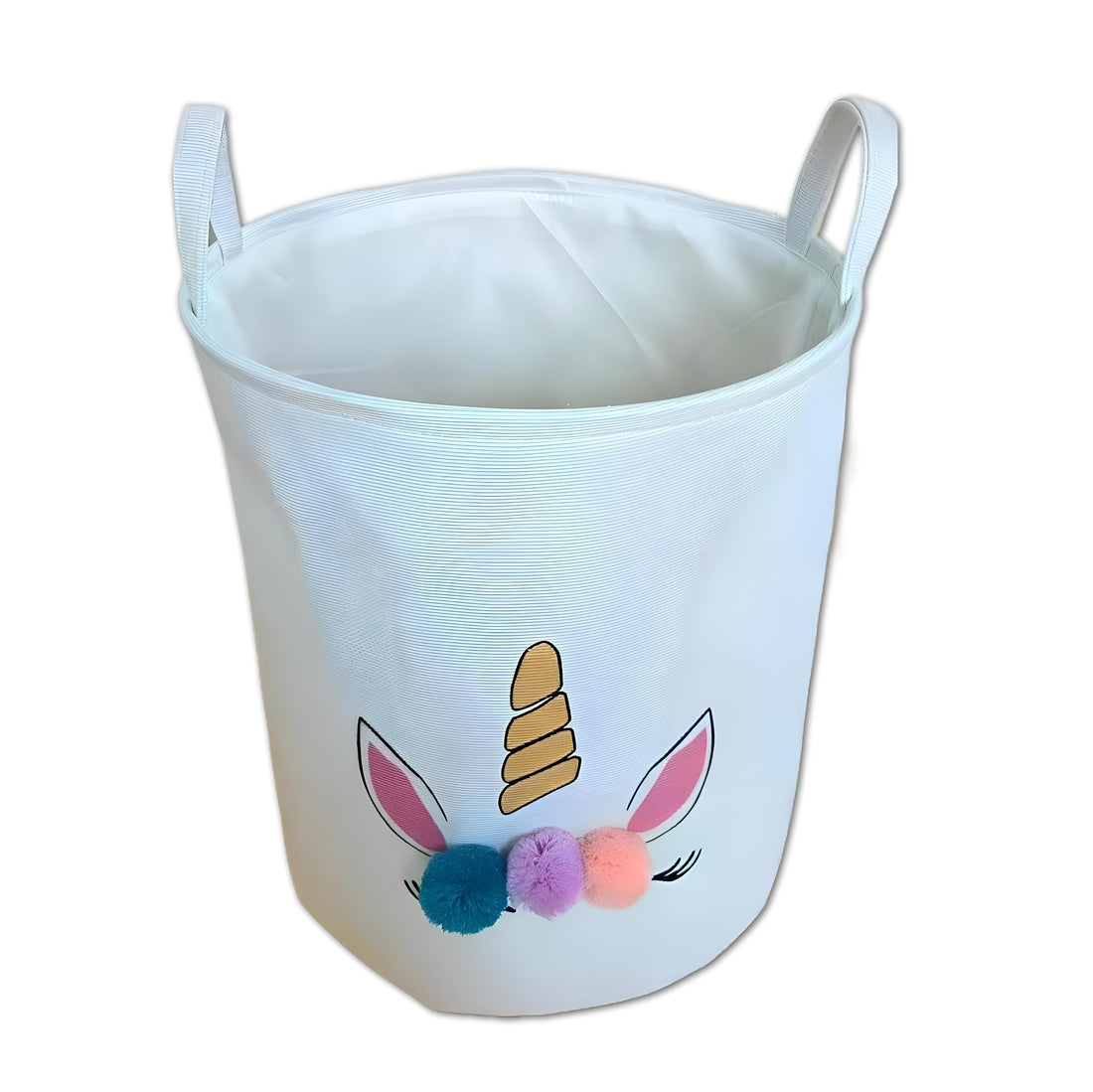 Cute Storage Organizer - Practical and decorative 80-liter basket crafted from soft, eco-friendly fabrics with sturdy handles, perfect for keeping children’s clothes, toys, and gifts organized in a mo