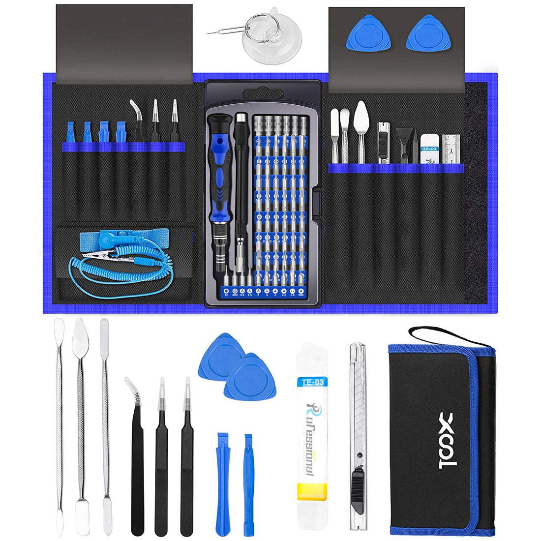XOOL 82 in 1 Precision Screwdriver Set with Magnetic Driver Kit Professional Electronics Repair Tool Kit for Computer, PC, Mac-Book, Laptop, Tablet, iPhone, Game Console