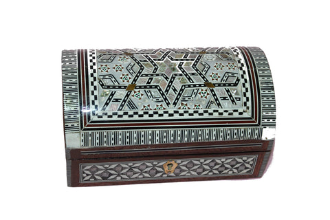 Other Wooden Rectangular Jewelry Box with Magnetic Closure for Women - Grey
