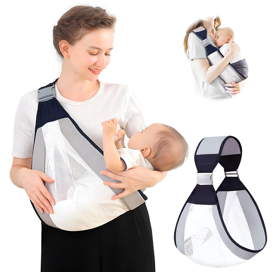Child Carrier - Half-Wrap Baby Sling with Single Shoulder Strap, Designed for Comfort and Stability for Babies and Parents