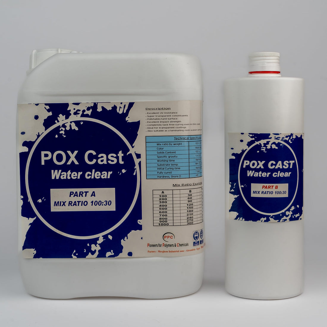 -CLEAR CAST EPOXY RESIN-DEEP POUR UP 5 INCHES,ULTRA TRANSPARENT,SELF LEVELING&BUBBLE-FREE,3-GALLON KIT(6.5 KG)-IDEAL FOR RIVER TABLES,ART,DECOR,AND MORE,POX CAST WATER CLEAR
