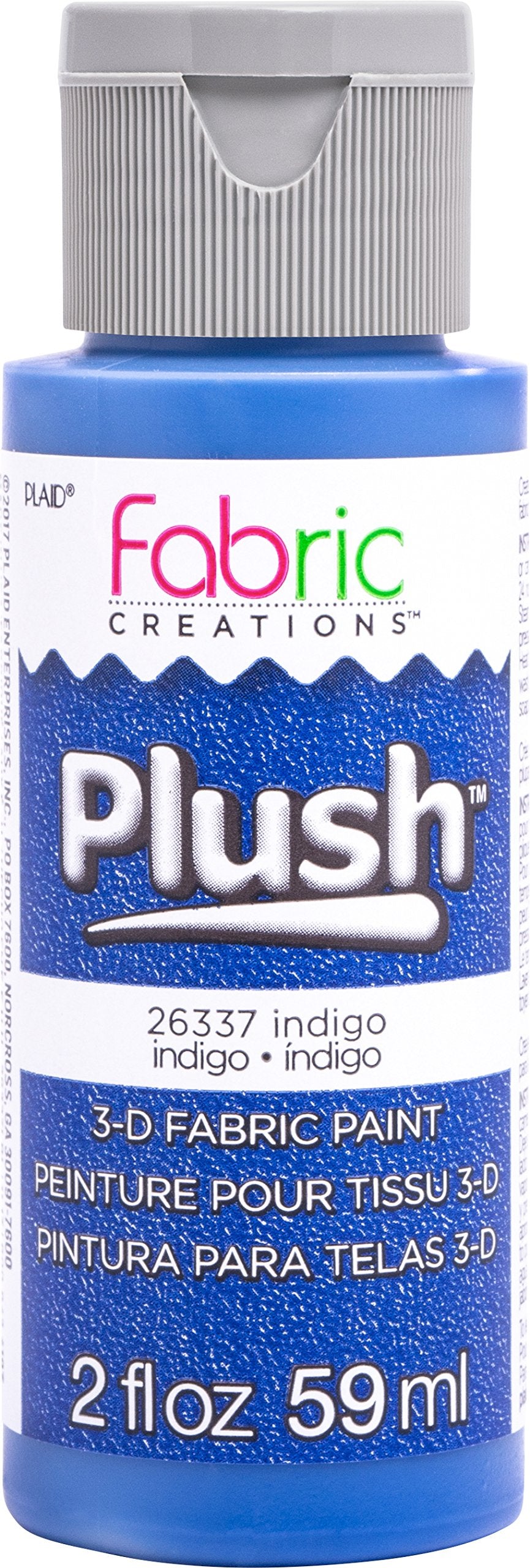 Fabric Creations 3-D Plush Fabric Paint, 2 oz, Indigo