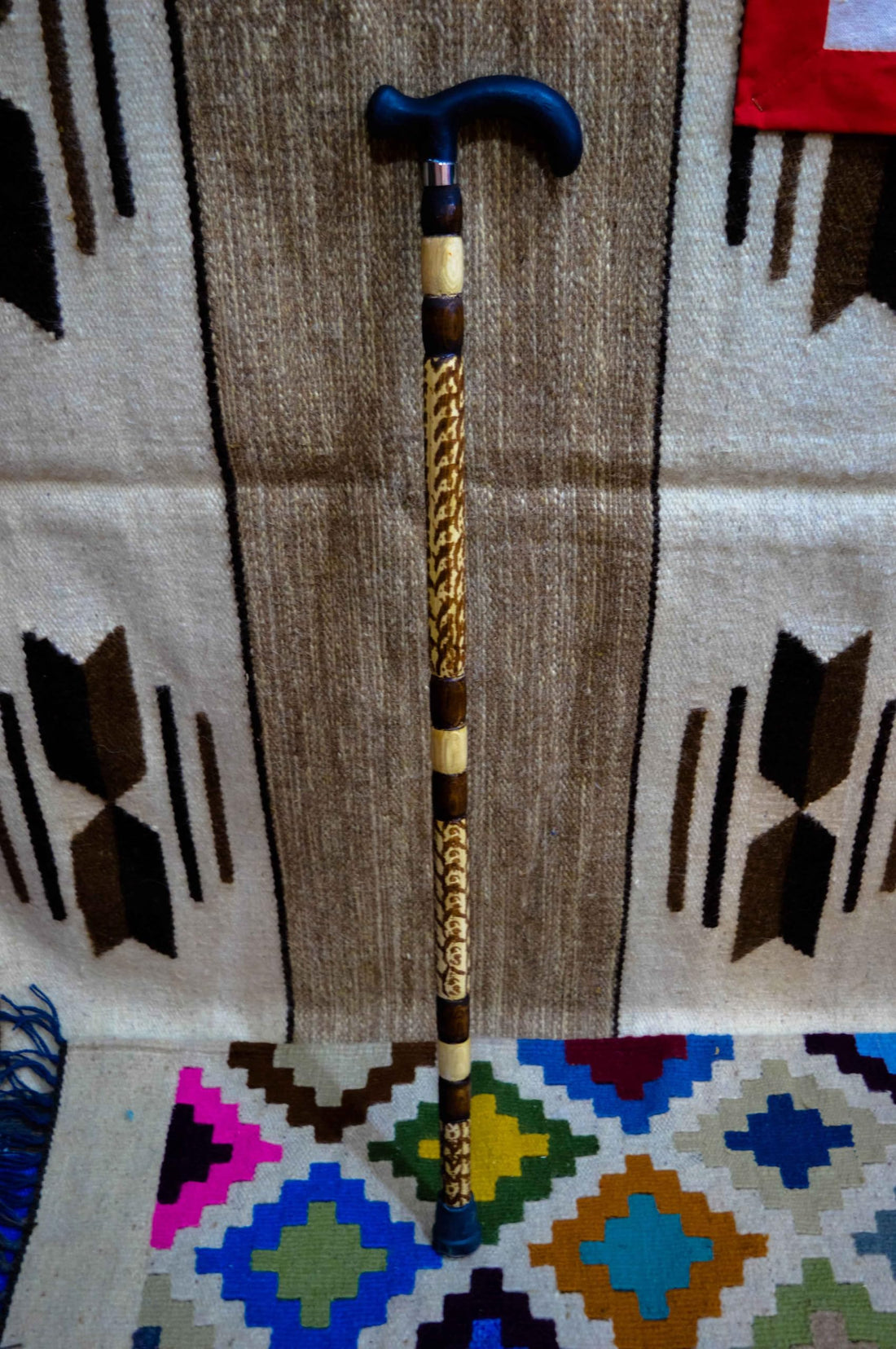 Egypt Antiques Wooden Crutch Engraved by Intex 100% Handmade