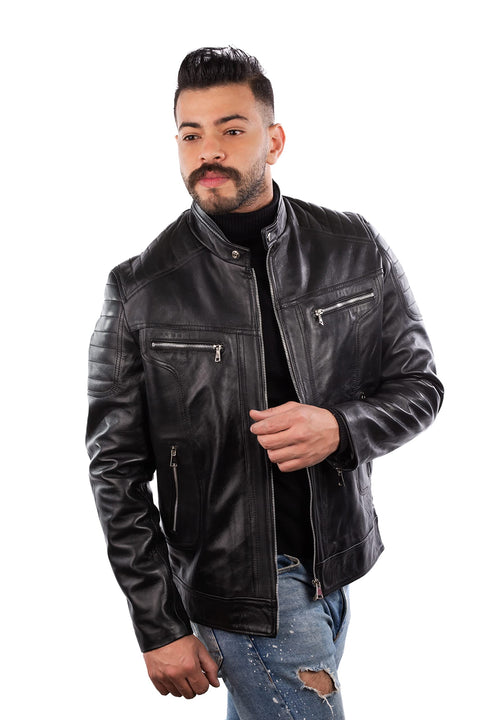 Genuine leather jacket for men