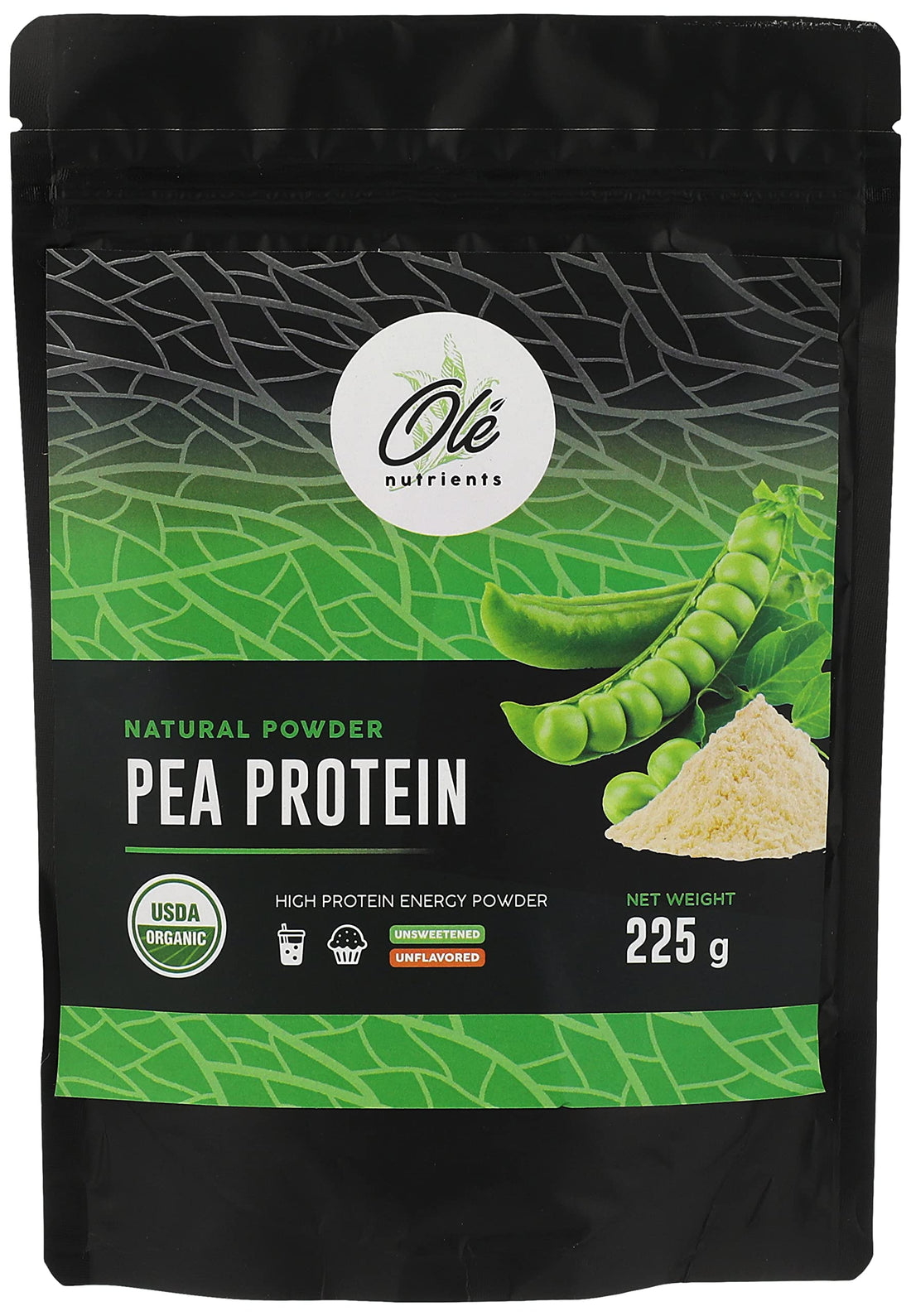 Olé Nutrients 225g Unflavored Pea Protein Powder
