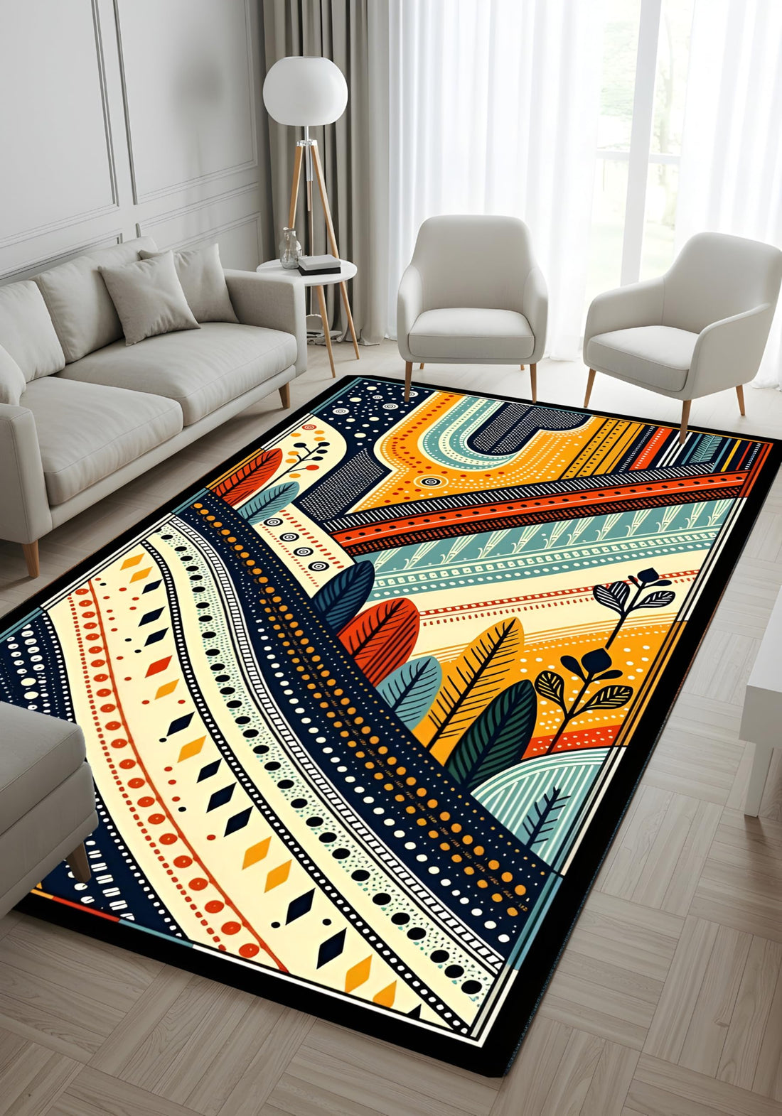 Area Rugs 3D Design Indoor Outdoor Non-Slip Carpet Mat 180x280cm Perfect for Living Room Bedroom Dining Room Carpet Protector (Carpet100, 160 * 230cm)