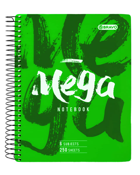Bravo Classic Mega Notebook A4-21 * 29.7 cm. - 250 Sheets - 6 Subjects - Green